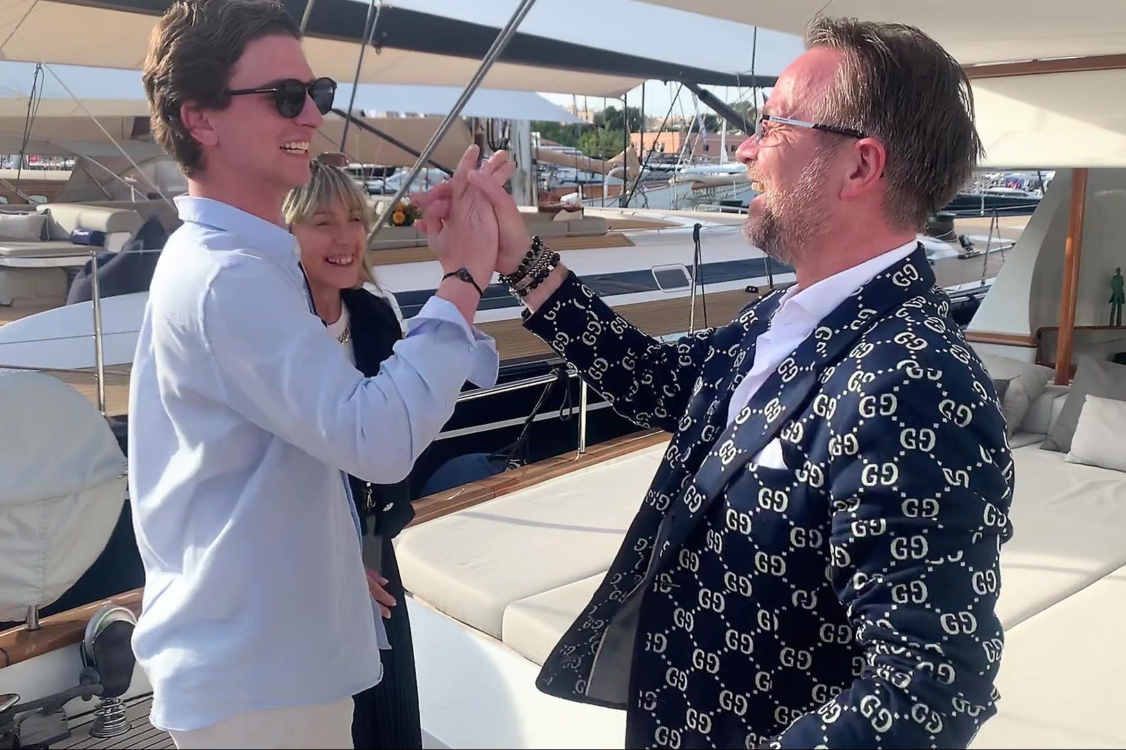The Millionaire Magician performing for guests