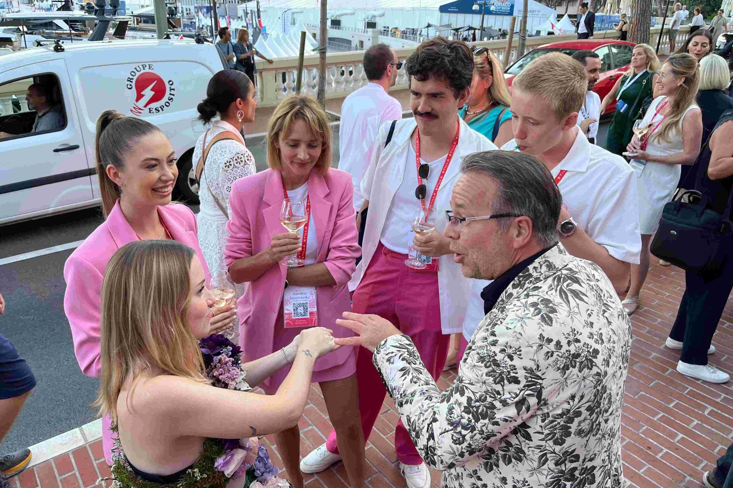 Richard Stooker entertaining guests in the Monaco Grand Prix