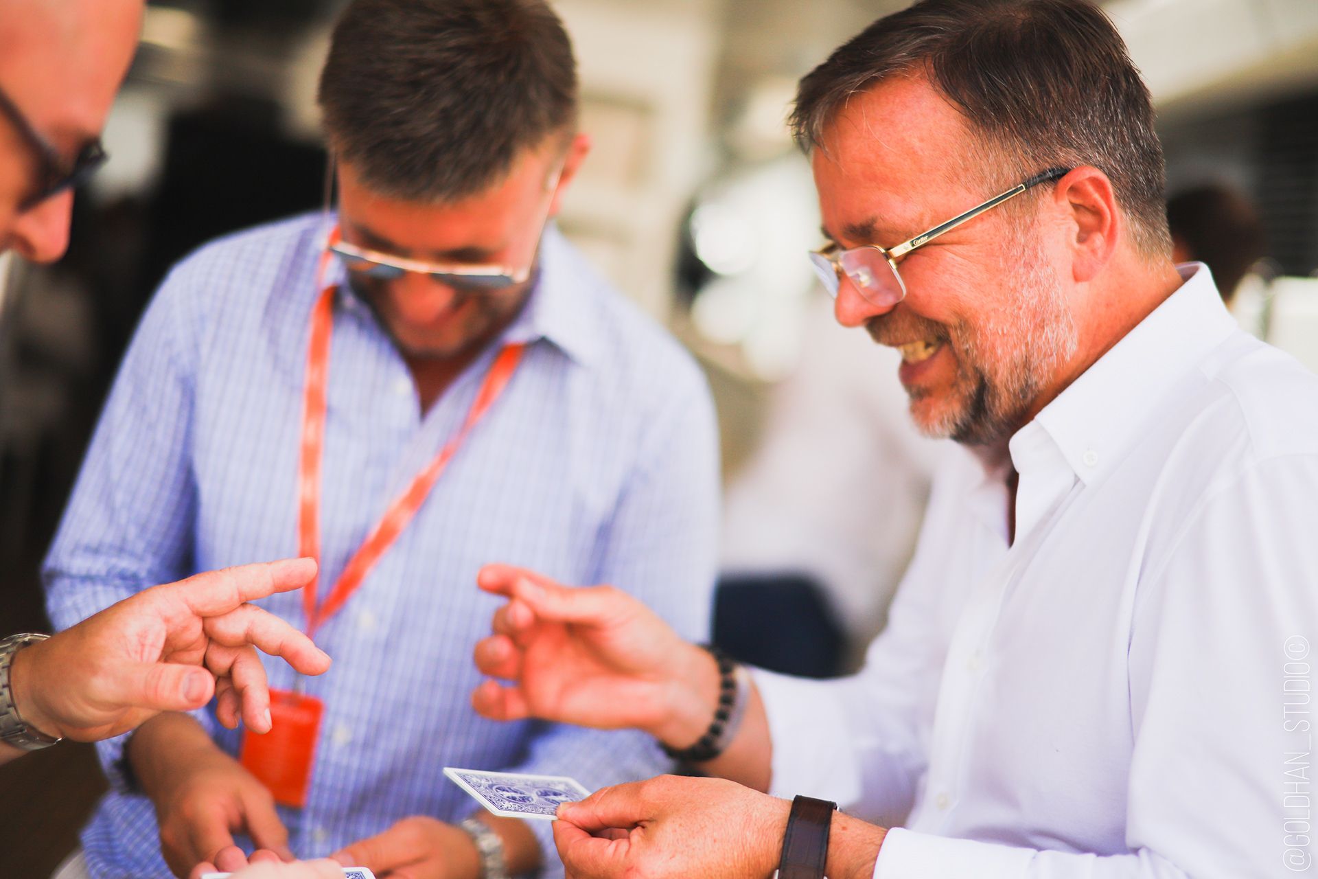 Richard Stooker performing close-up magic