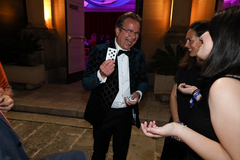 Richard Stooker entertaining guests in Dubai